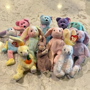 Lot of 11 Easter/Spring Beanie Babies NWT